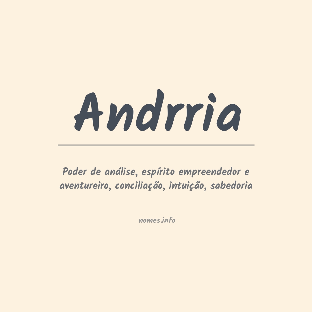 Significado do nome Andrria