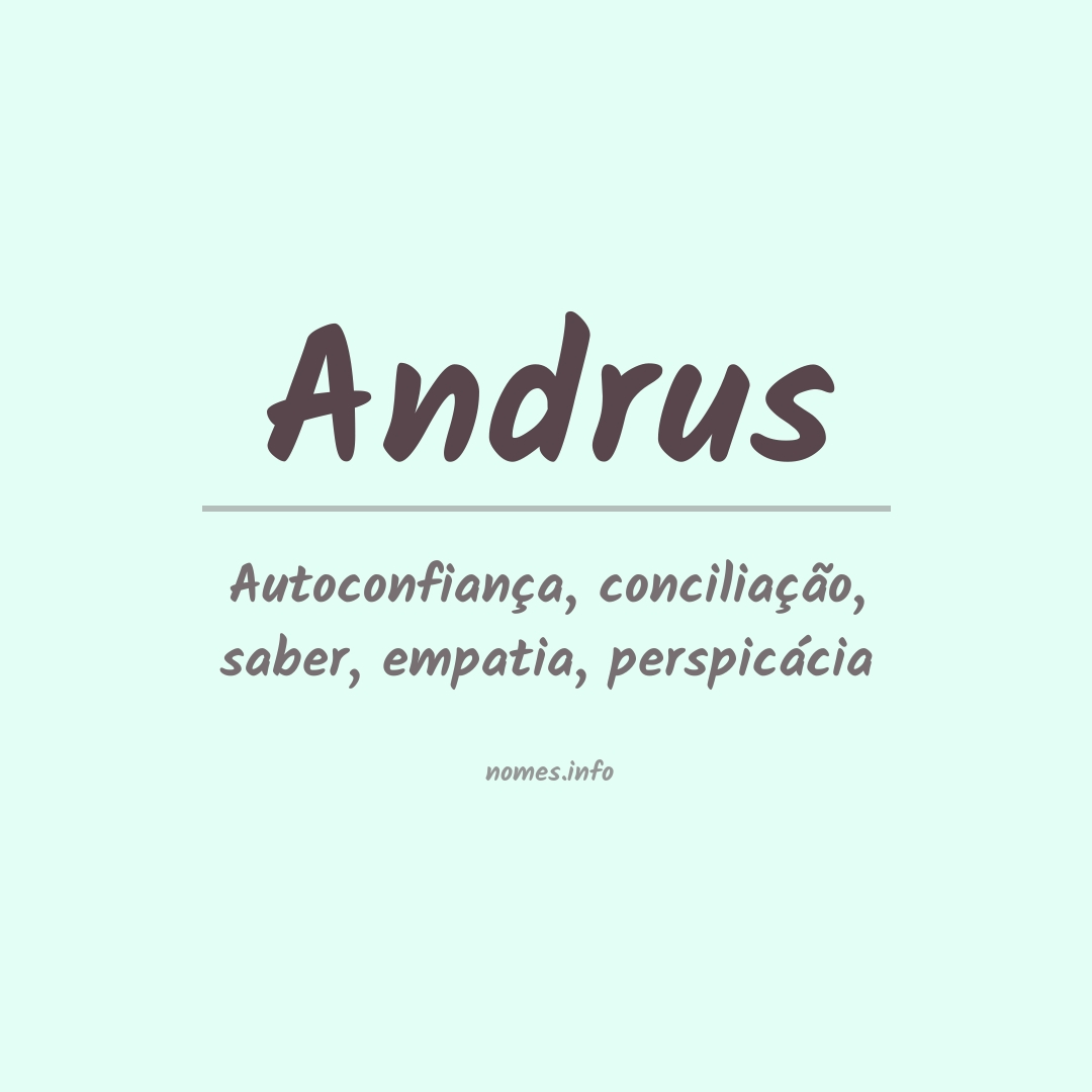 Significado do nome Andrus