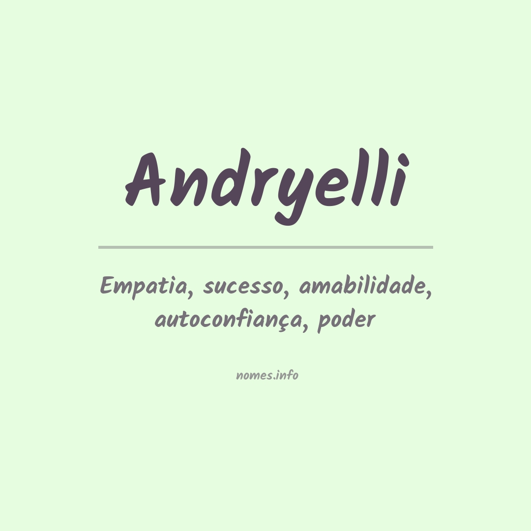 Significado do nome Andryelli