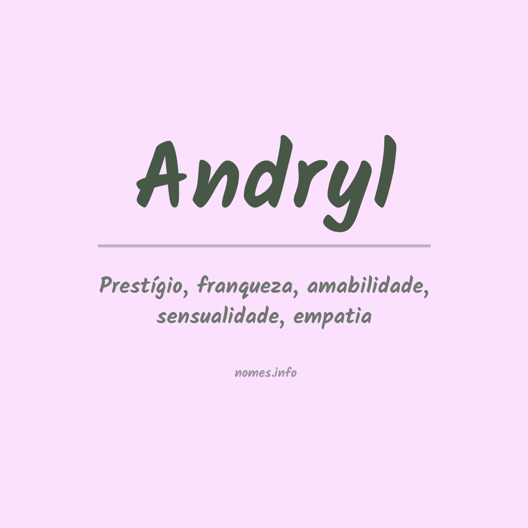 Significado do nome Andryl