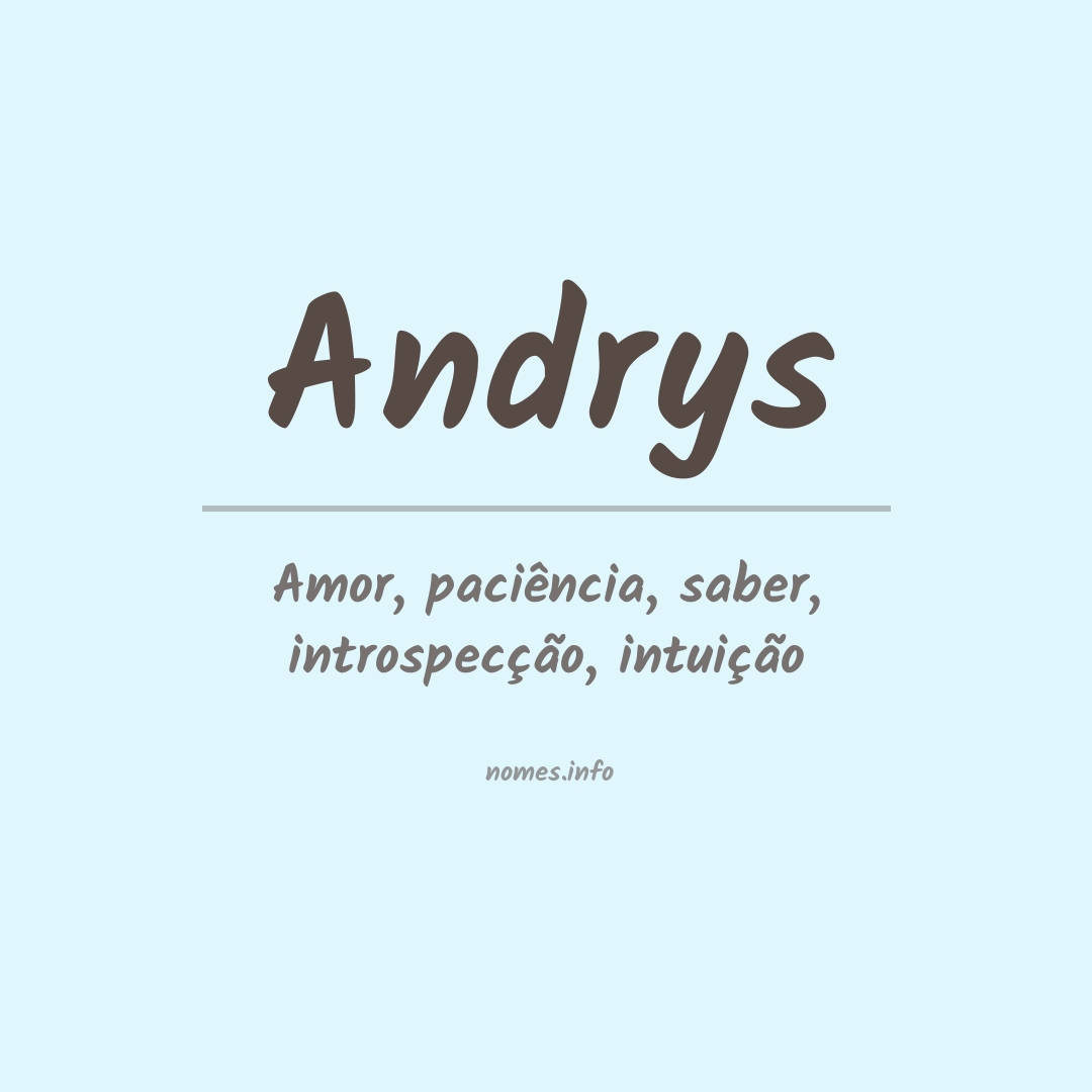 Significado do nome Andrys