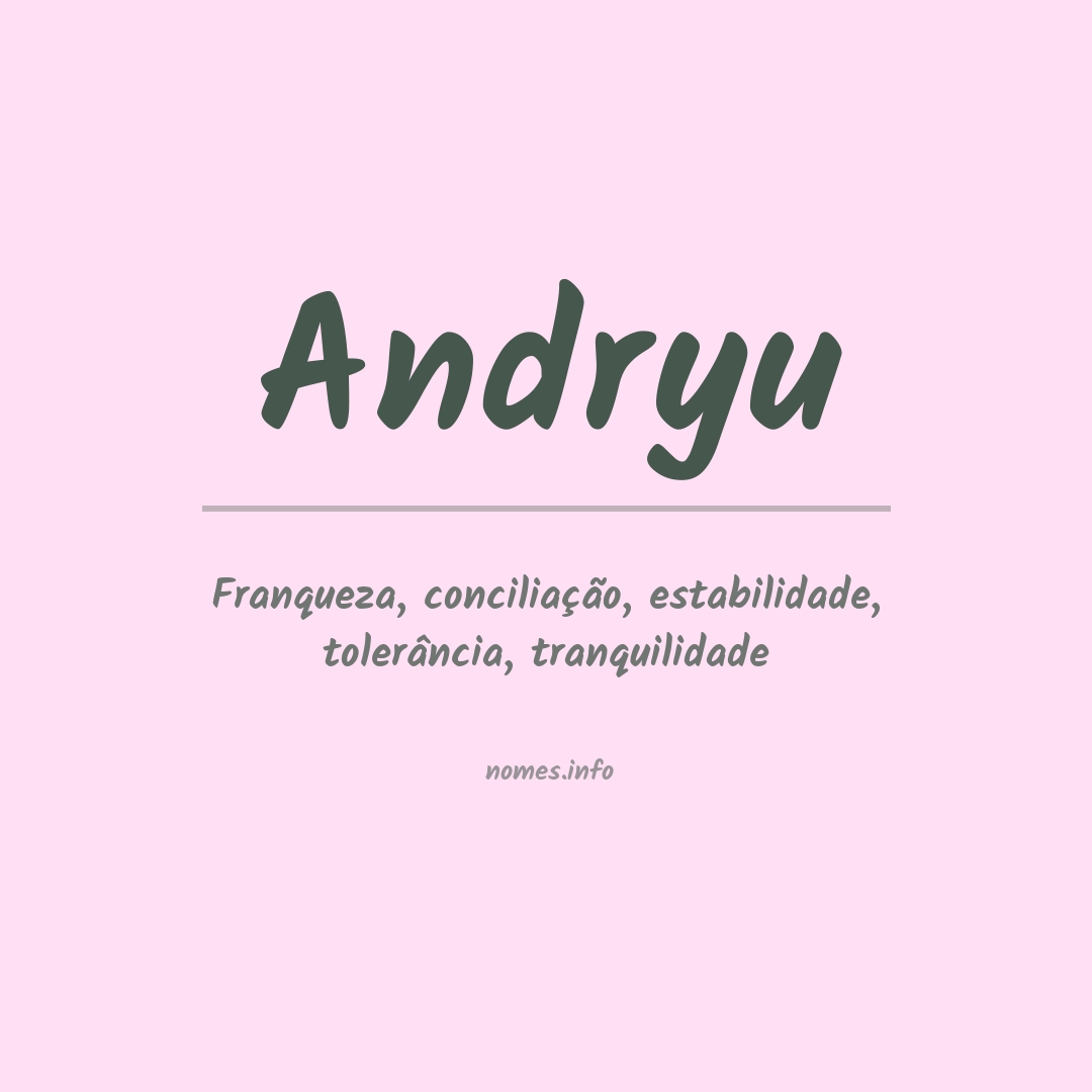 Significado do nome Andryu