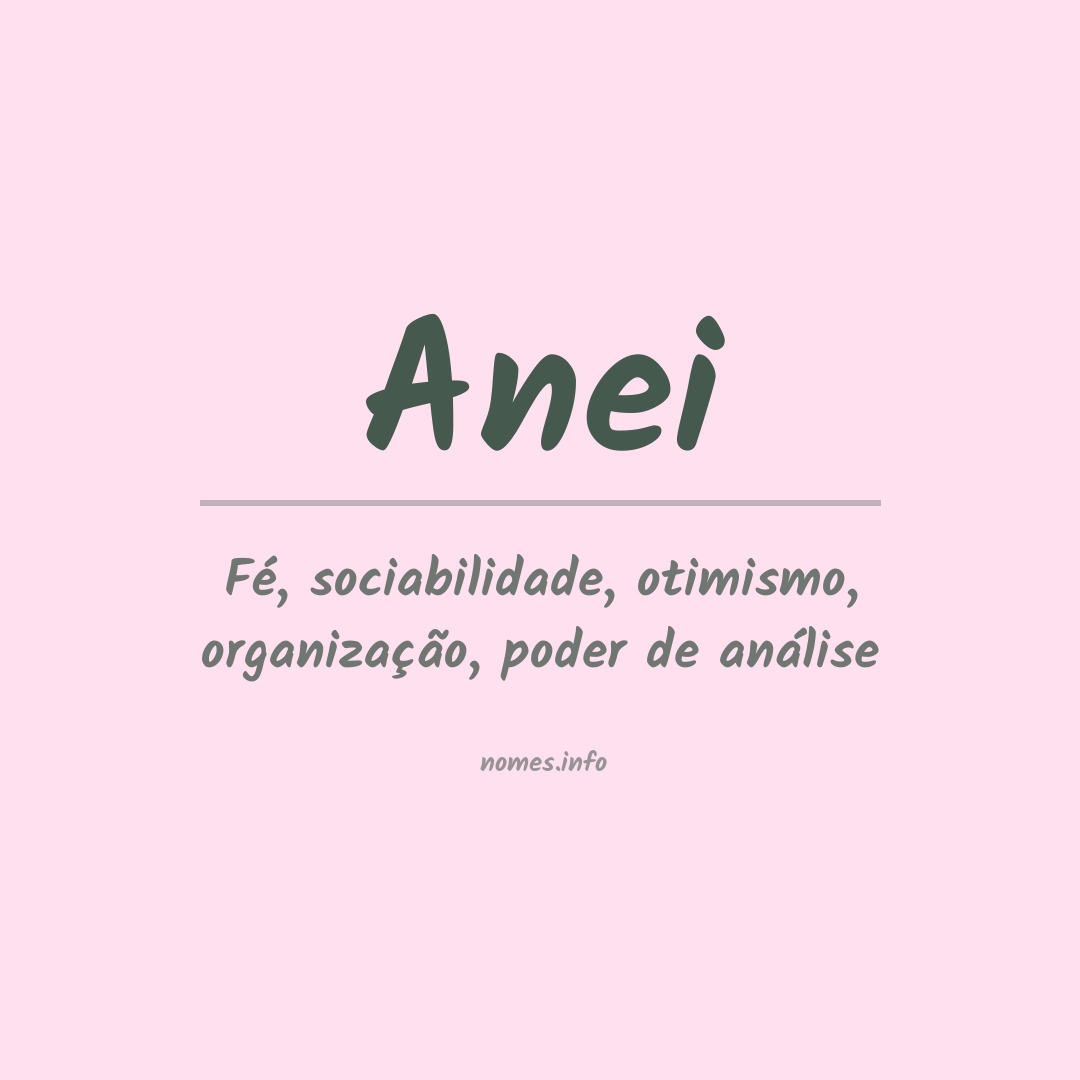 Significado do nome Anei