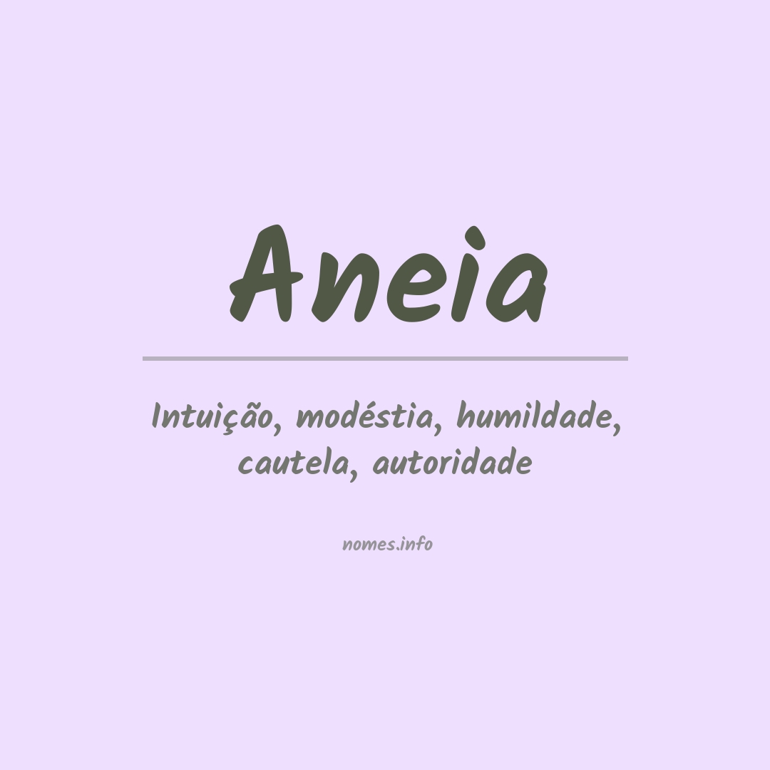 Significado do nome Aneia
