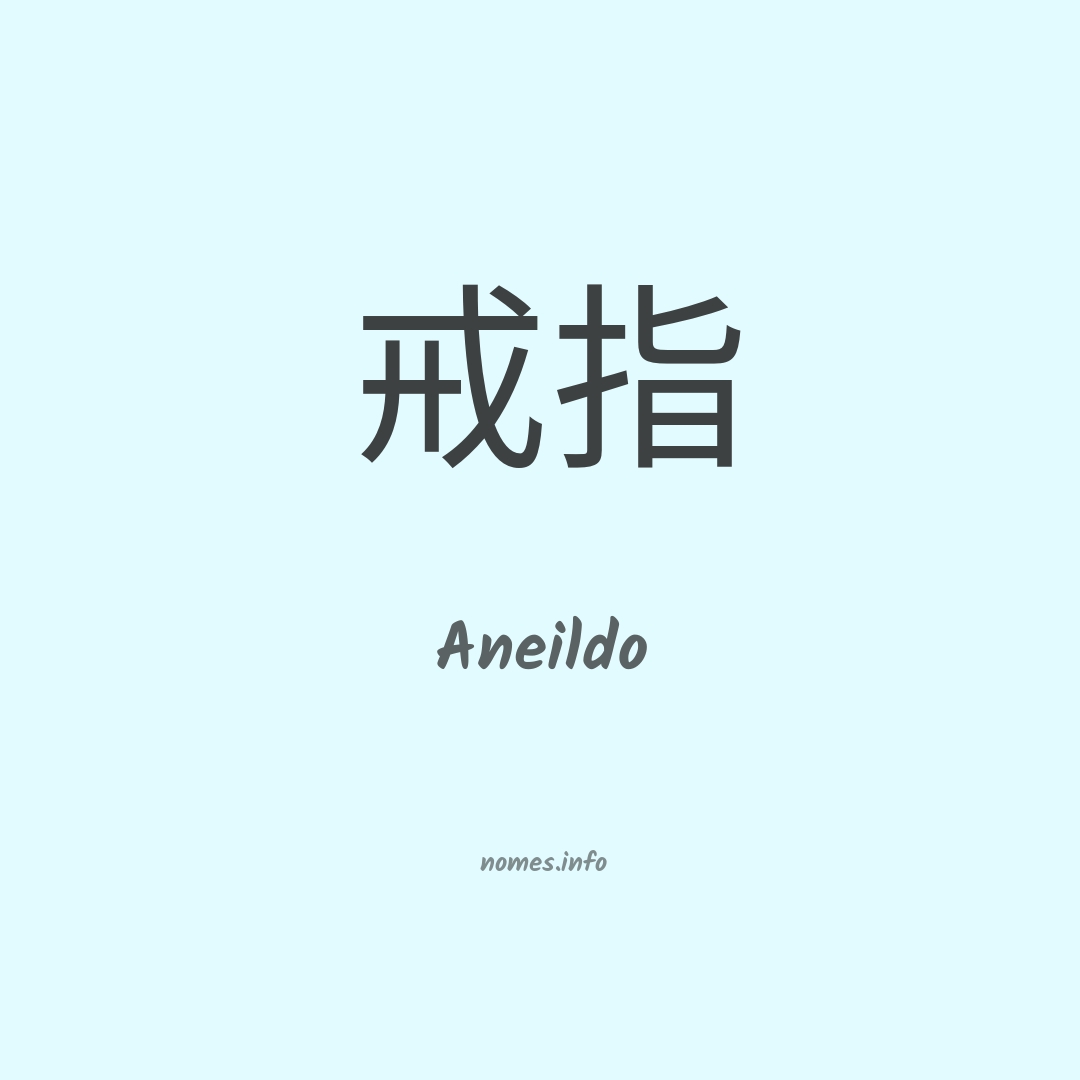 Aneildo em chinês