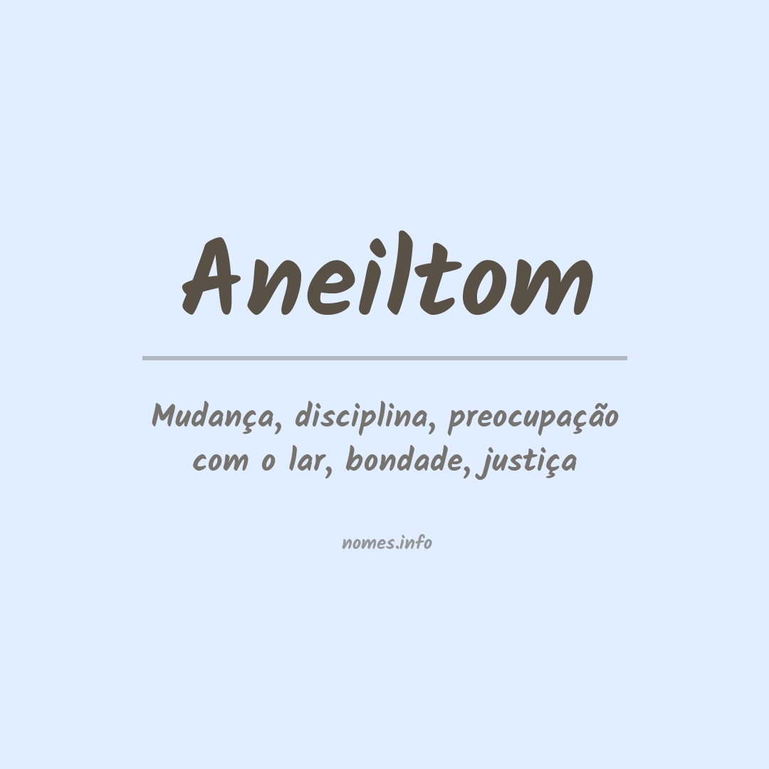 Significado do nome Aneiltom