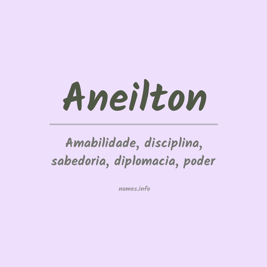 Significado do nome Aneilton