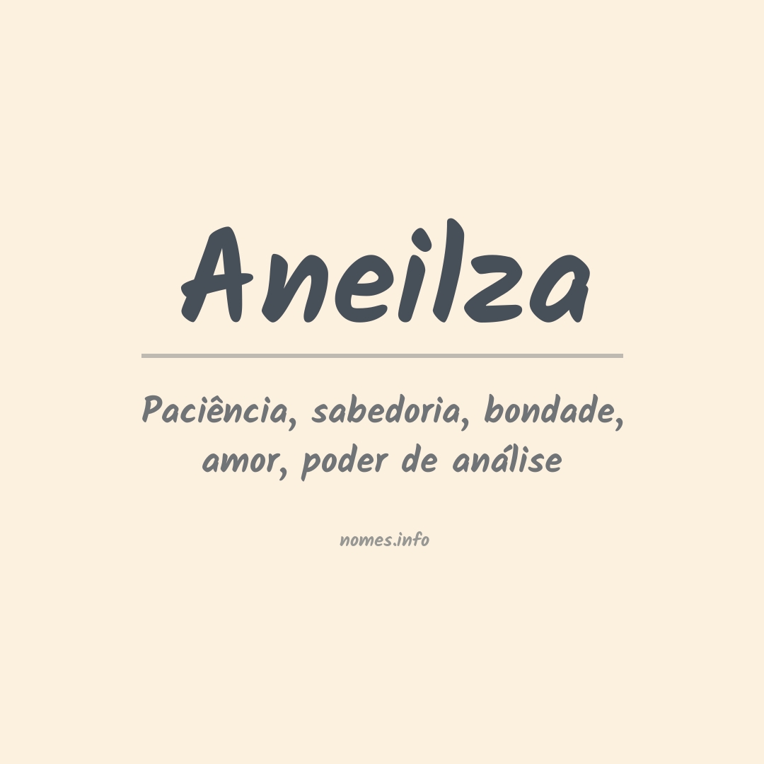 Significado do nome Aneilza