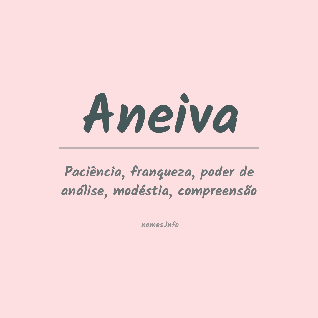 Significado do nome Aneiva