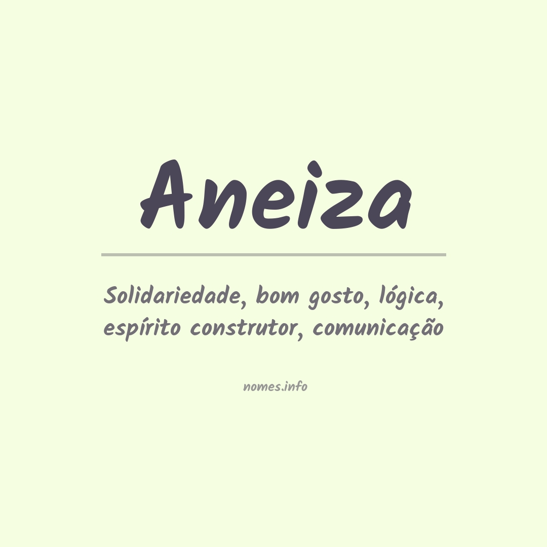Significado do nome Aneiza
