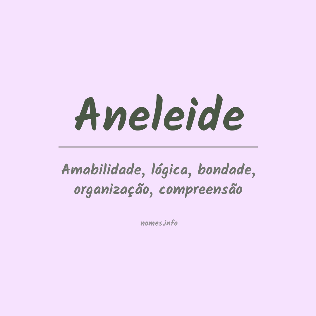 Significado do nome Aneleide