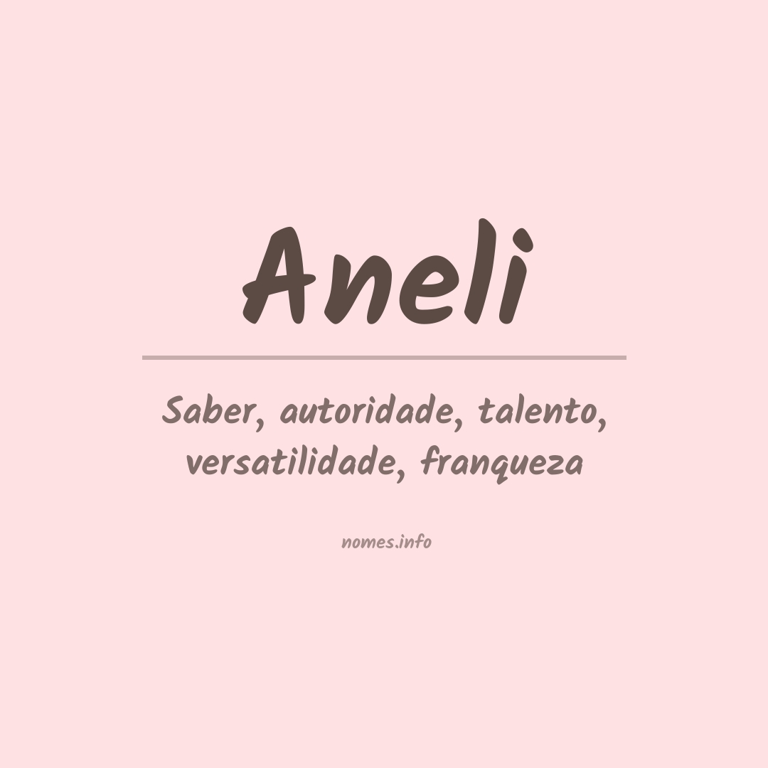 Significado do nome Aneli