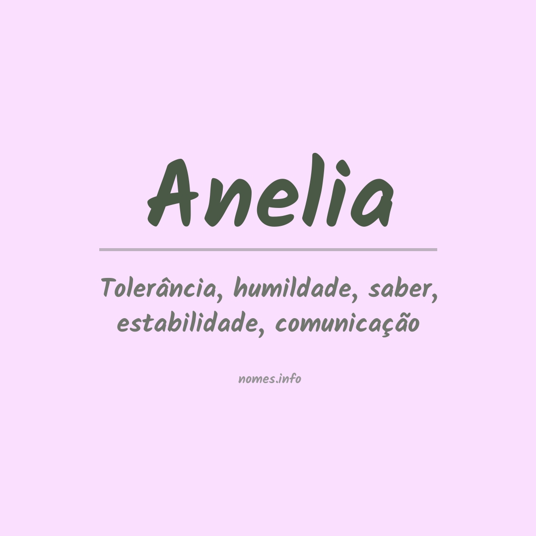 Significado do nome Anelia