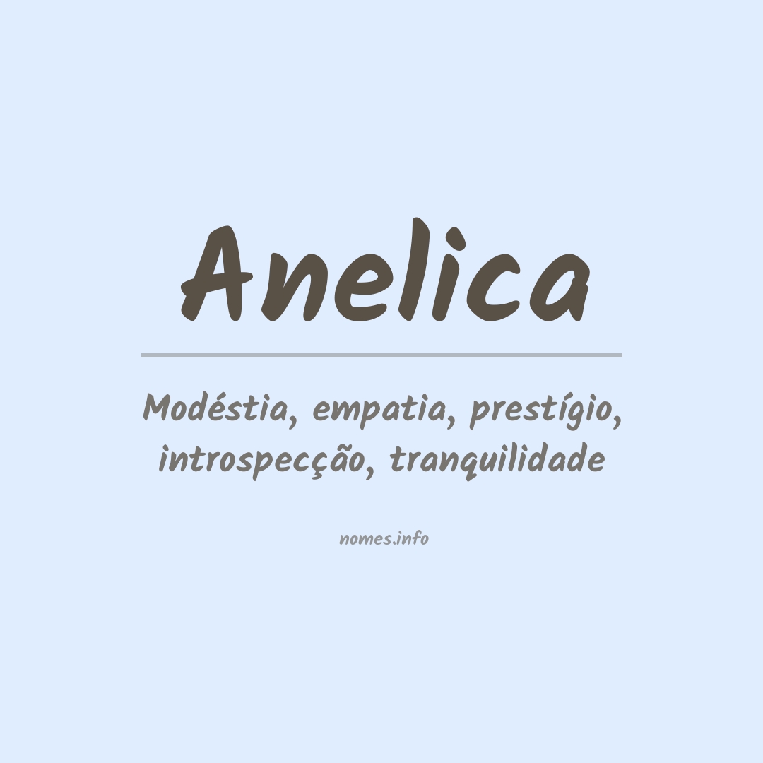 Significado do nome Anelica