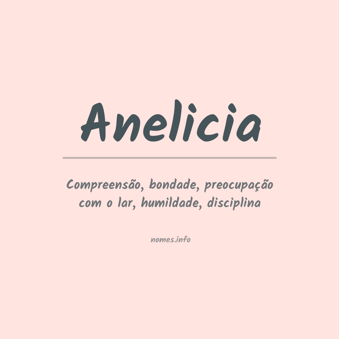 Significado do nome Anelicia