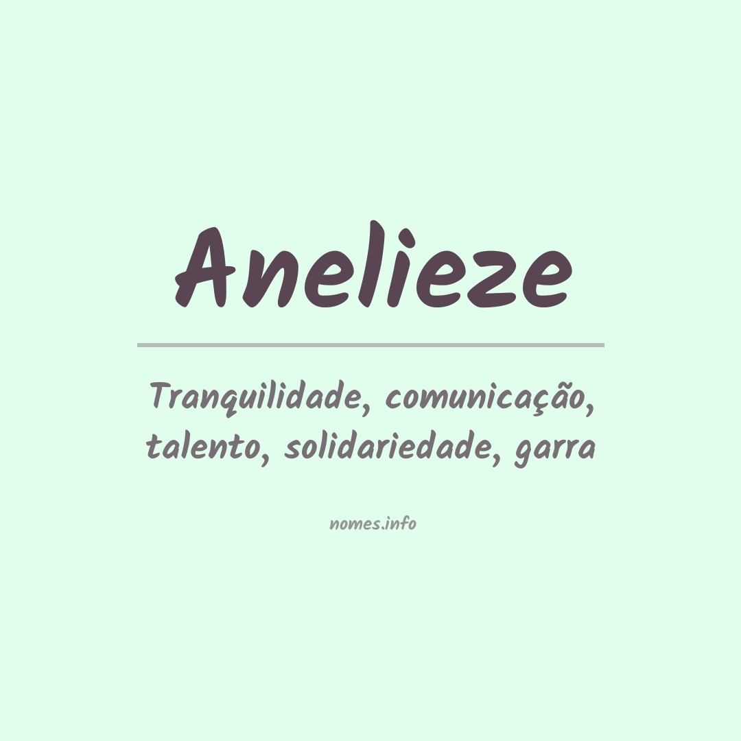 Significado do nome Anelieze