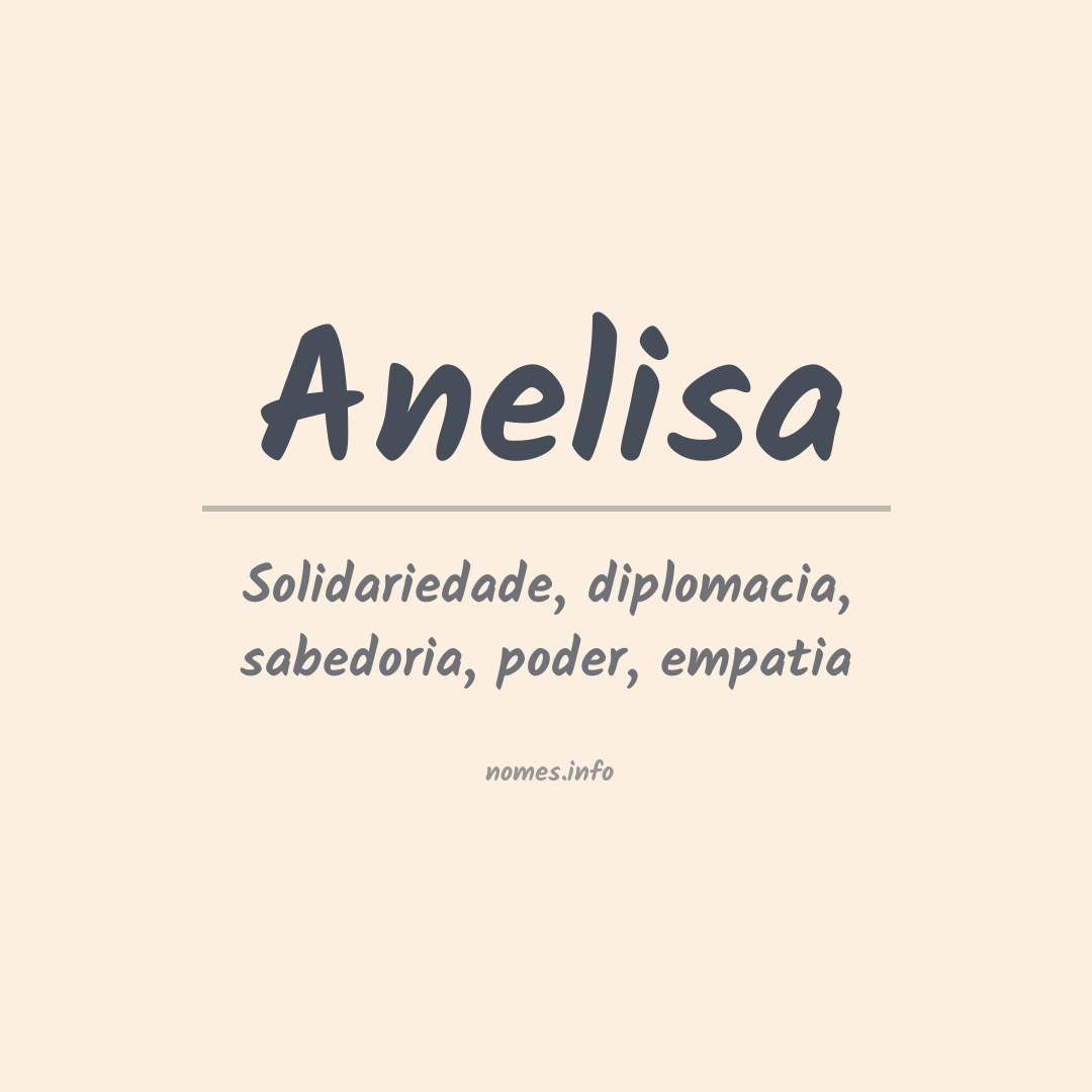 Significado do nome Anelisa