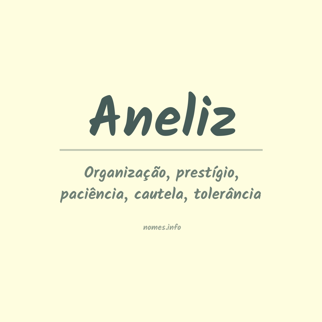 Significado do nome Aneliz