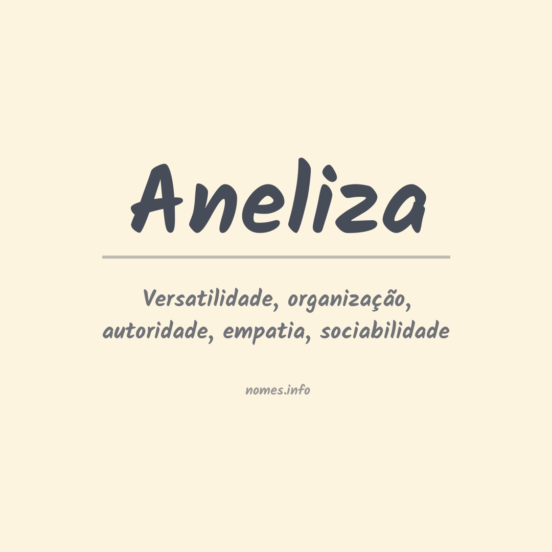 Significado do nome Aneliza