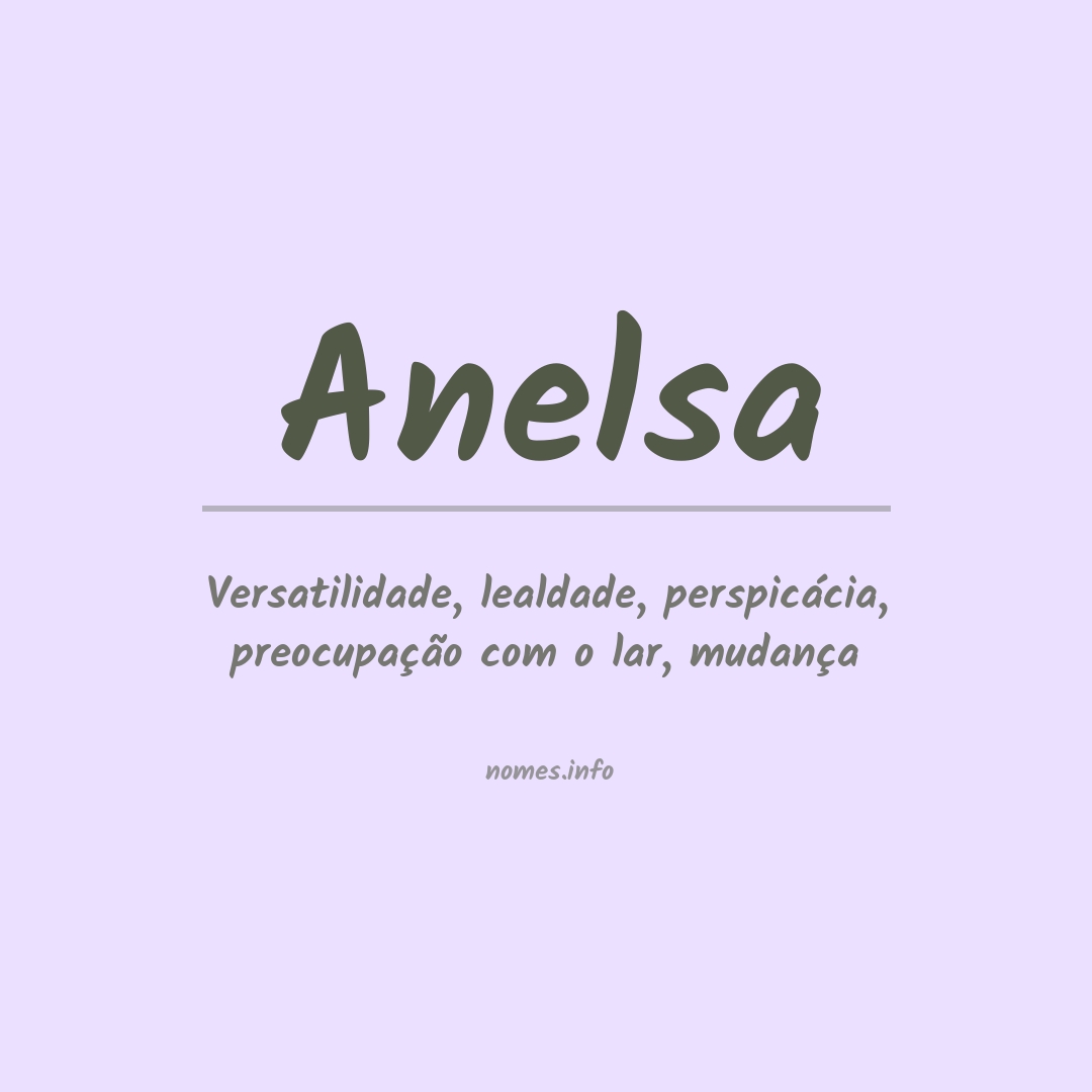 Significado do nome Anelsa