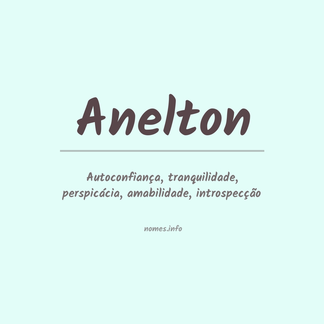 Significado do nome Anelton