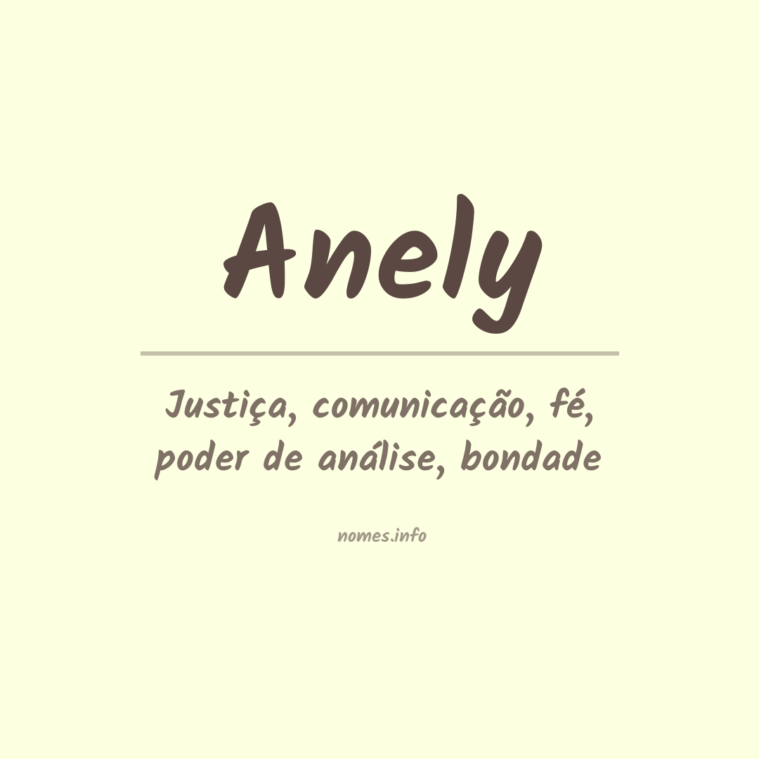 Significado do nome Anely