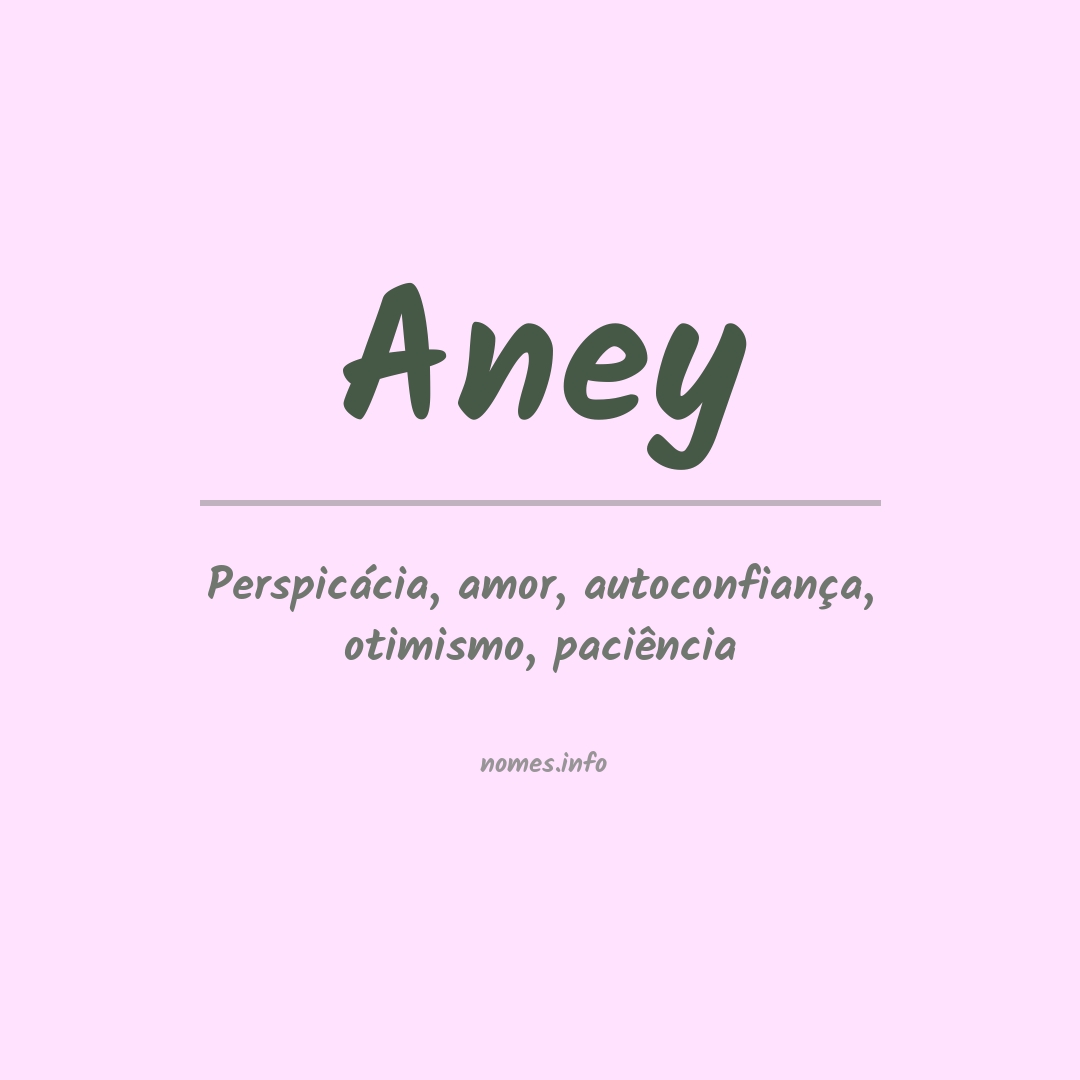 Significado do nome Aney