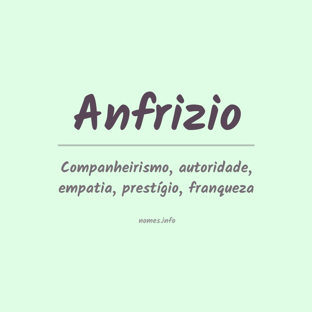 Significado do nome Anfrizio