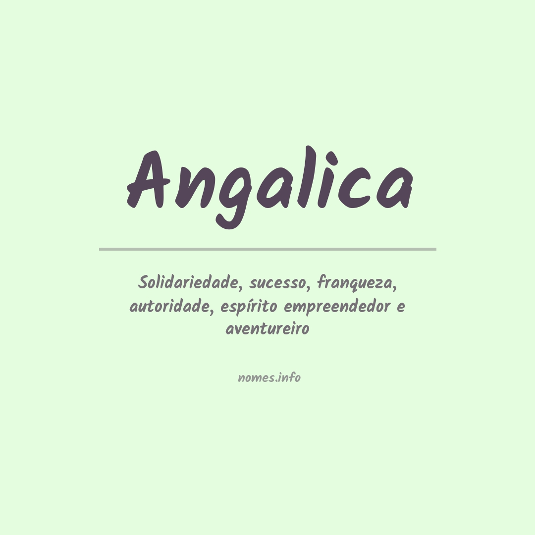 Significado do nome Angalica