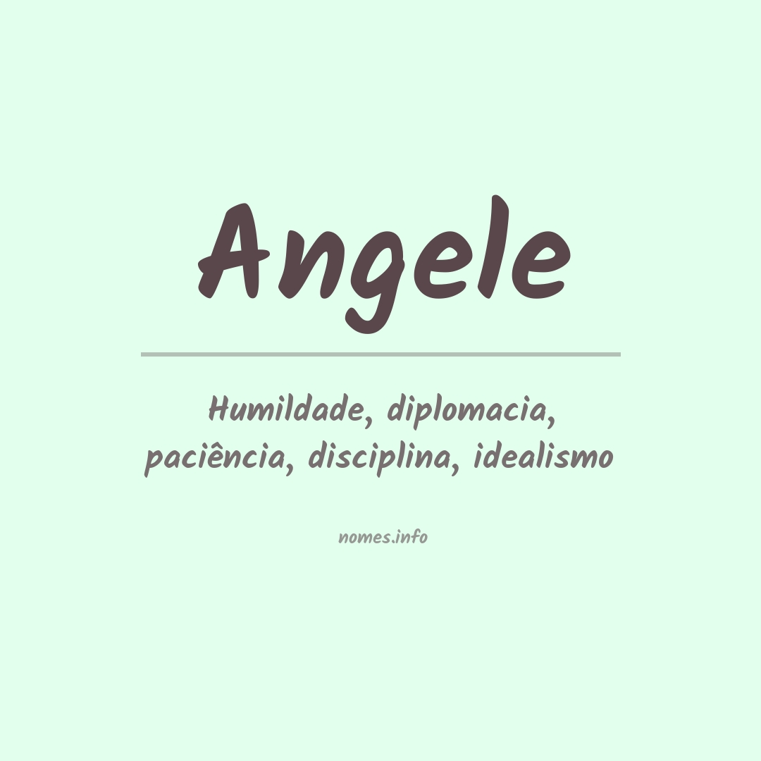 Significado do nome Angele