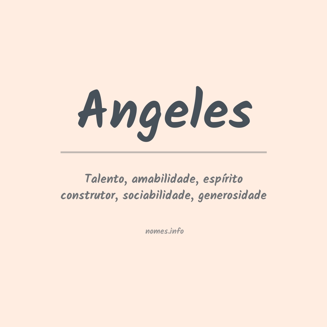 Significado do nome Angeles