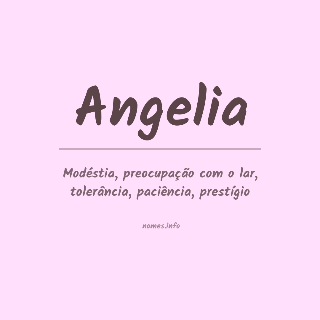 Significado do nome Angelia