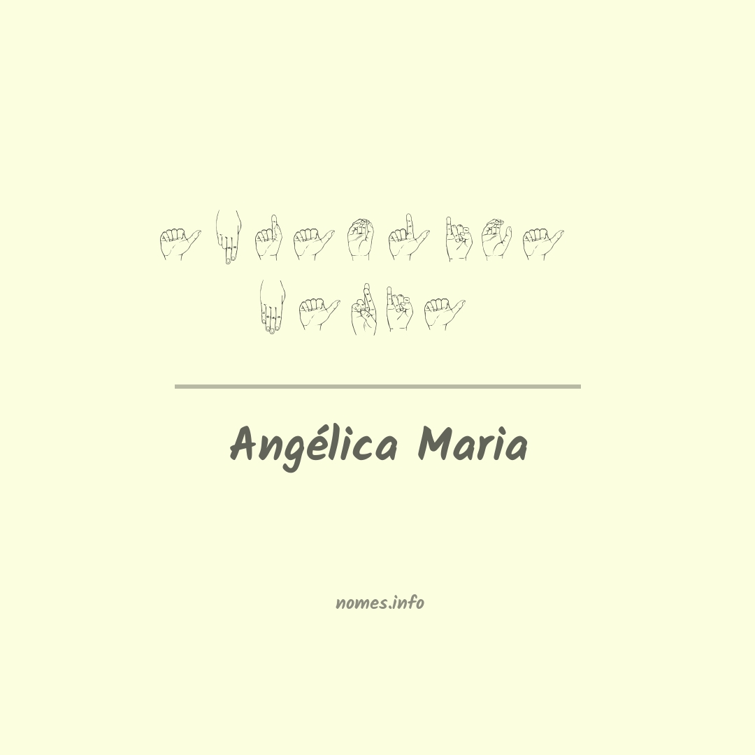 Angélica maria em Libras