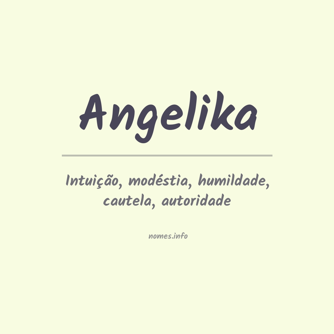 Significado do nome Angelika