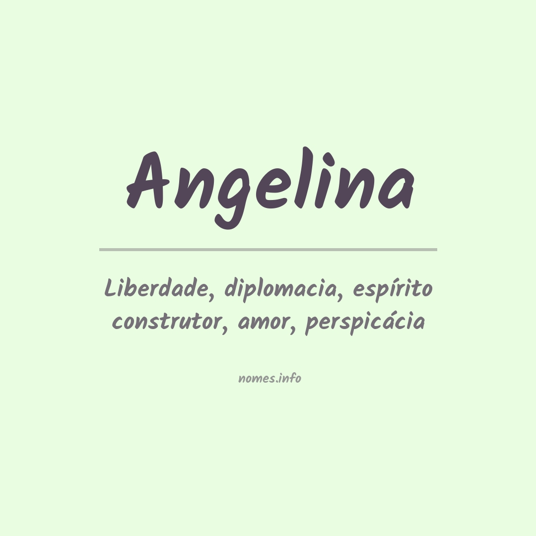 Significado do nome Angelina