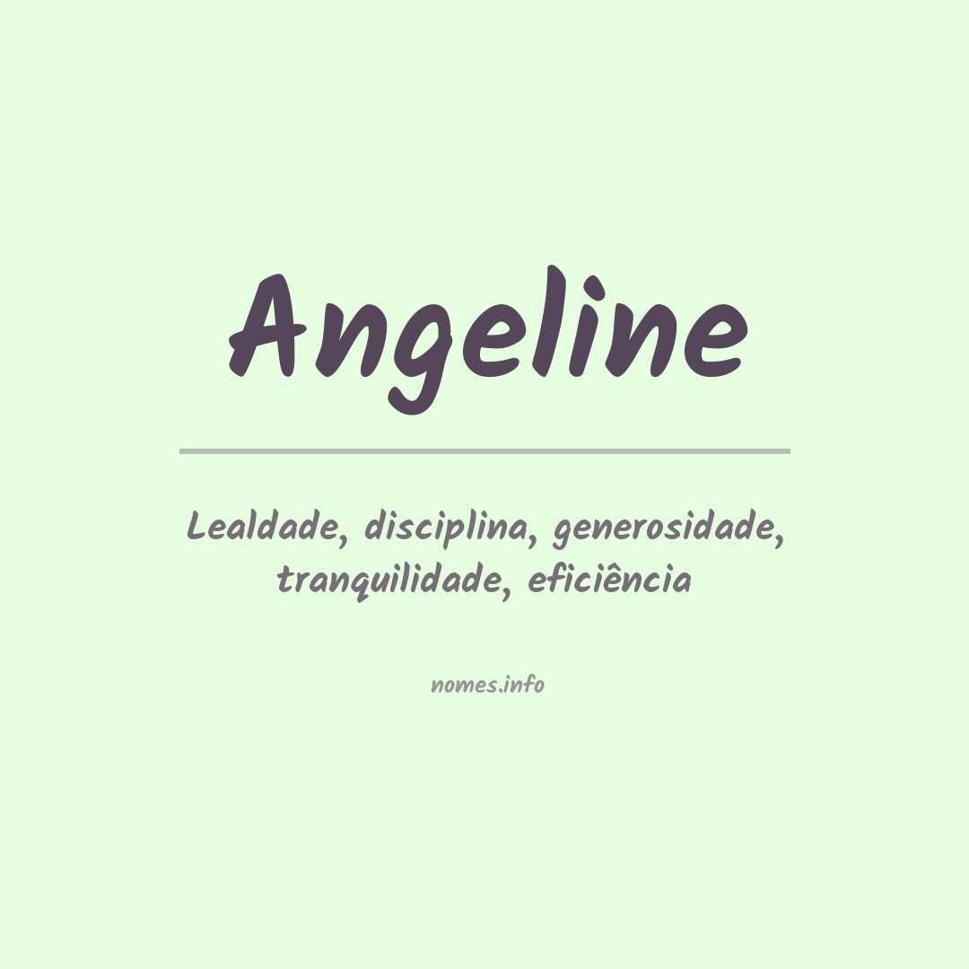 Significado do nome Angeline