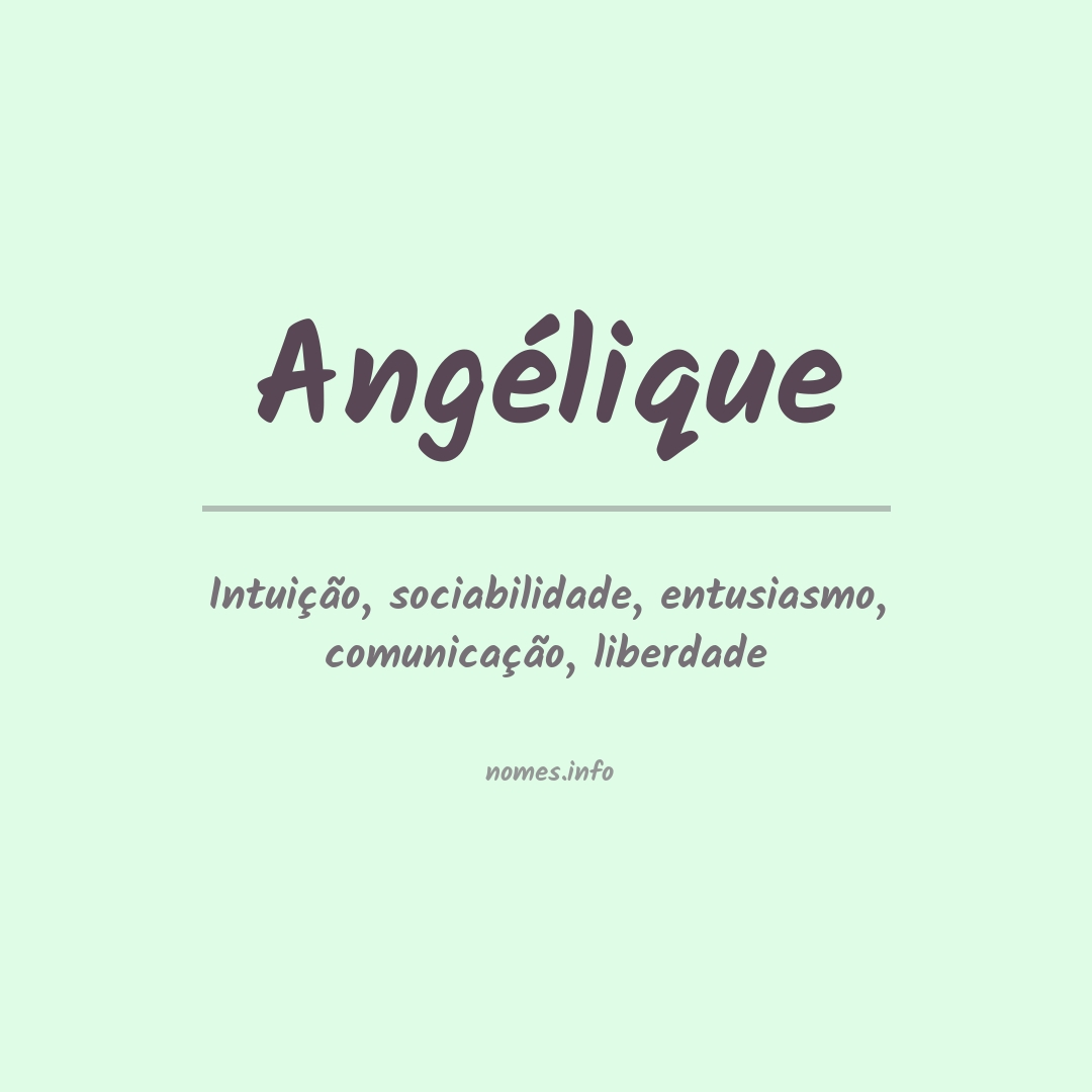 Significado do nome Angélique