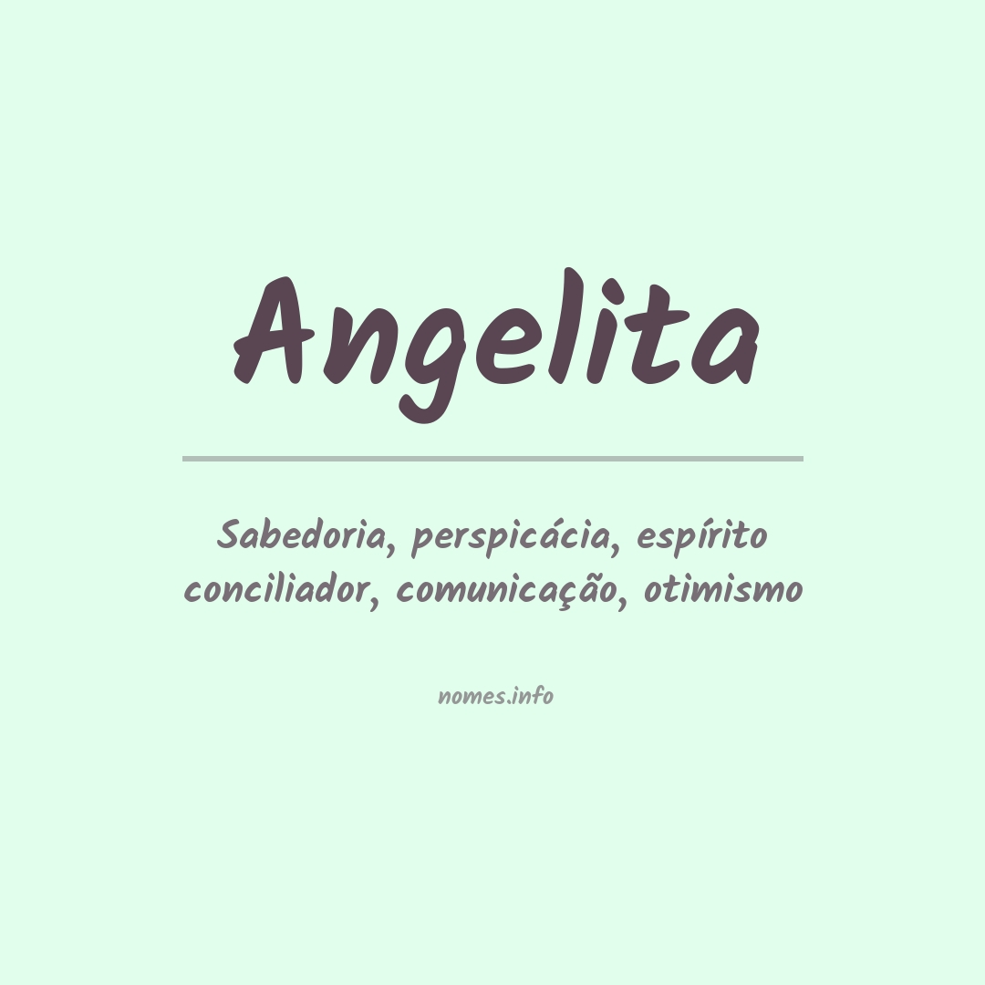 Significado do nome Angelita