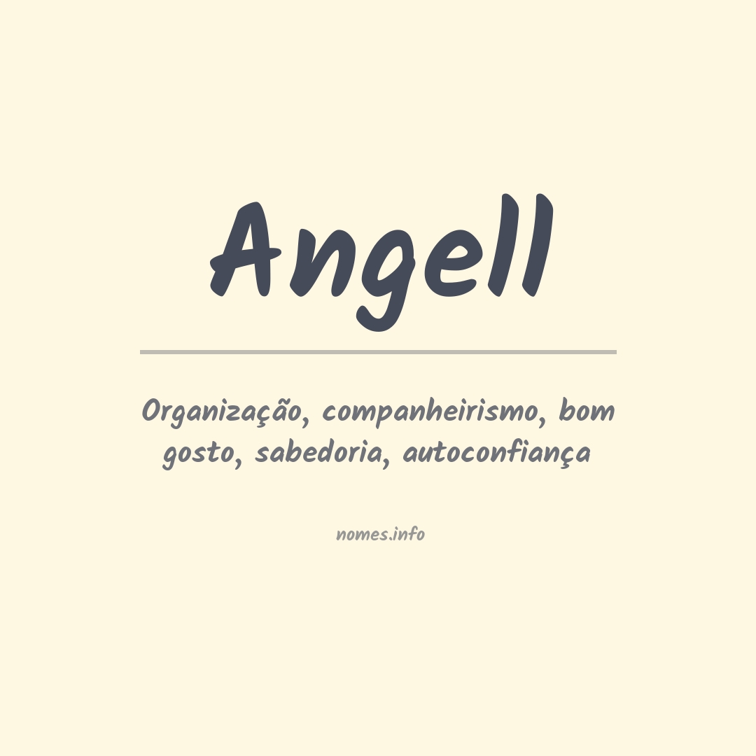 Significado do nome Angell