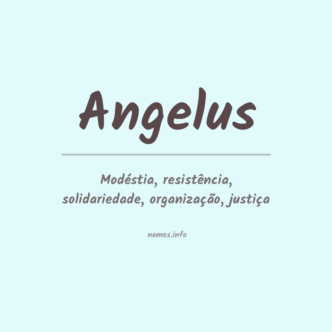 Significado do nome Angelus