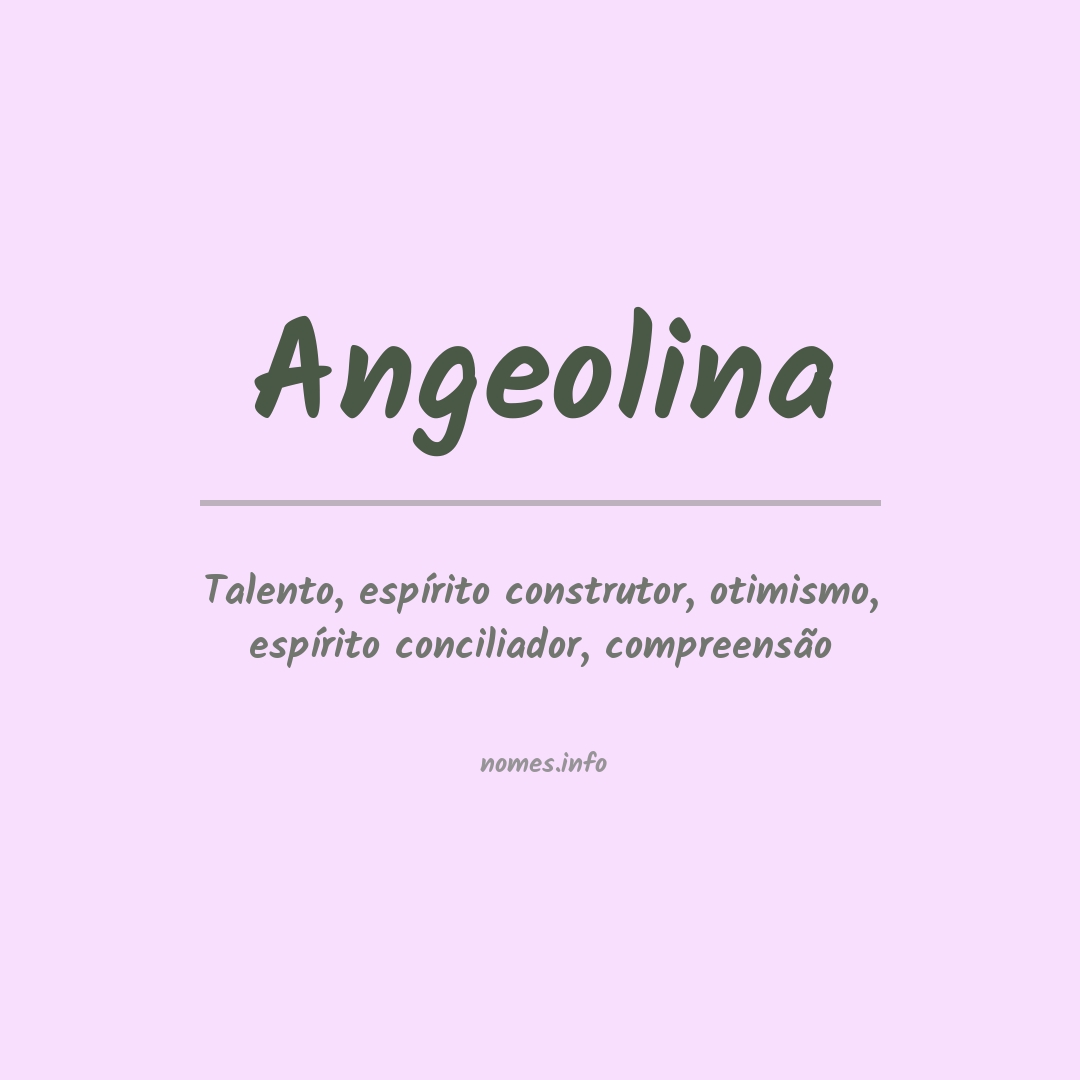 Significado do nome Angeolina