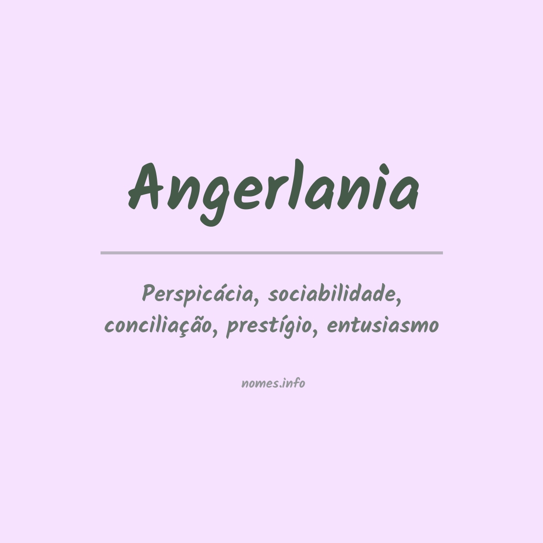 Significado do nome Angerlania