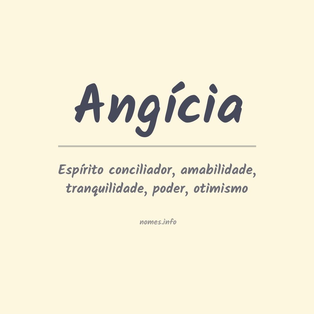 Significado do nome Angícia