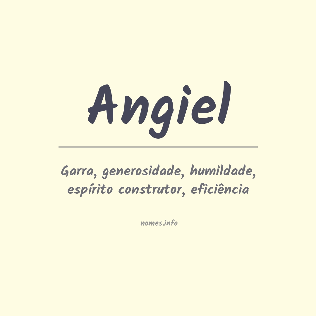 Significado do nome Angiel