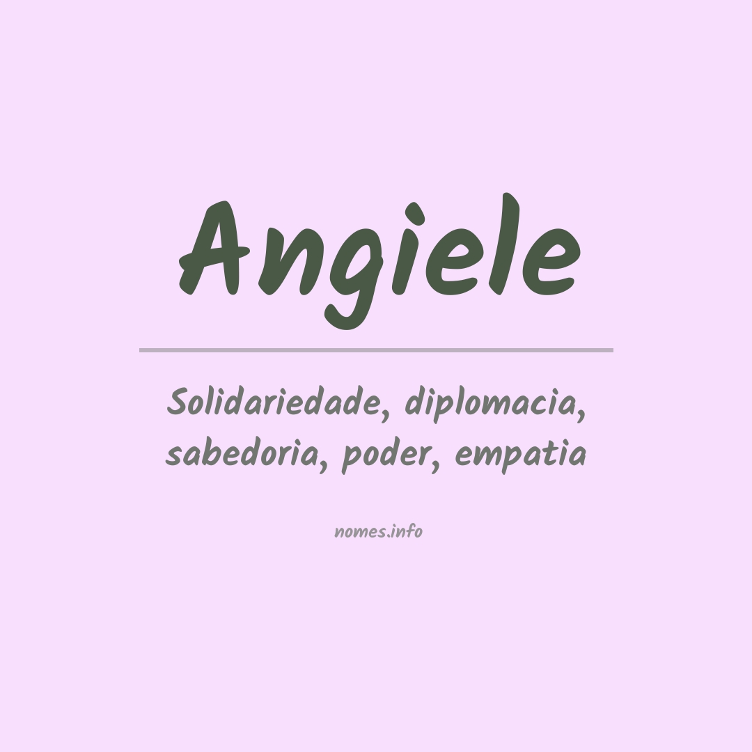 Significado do nome Angiele