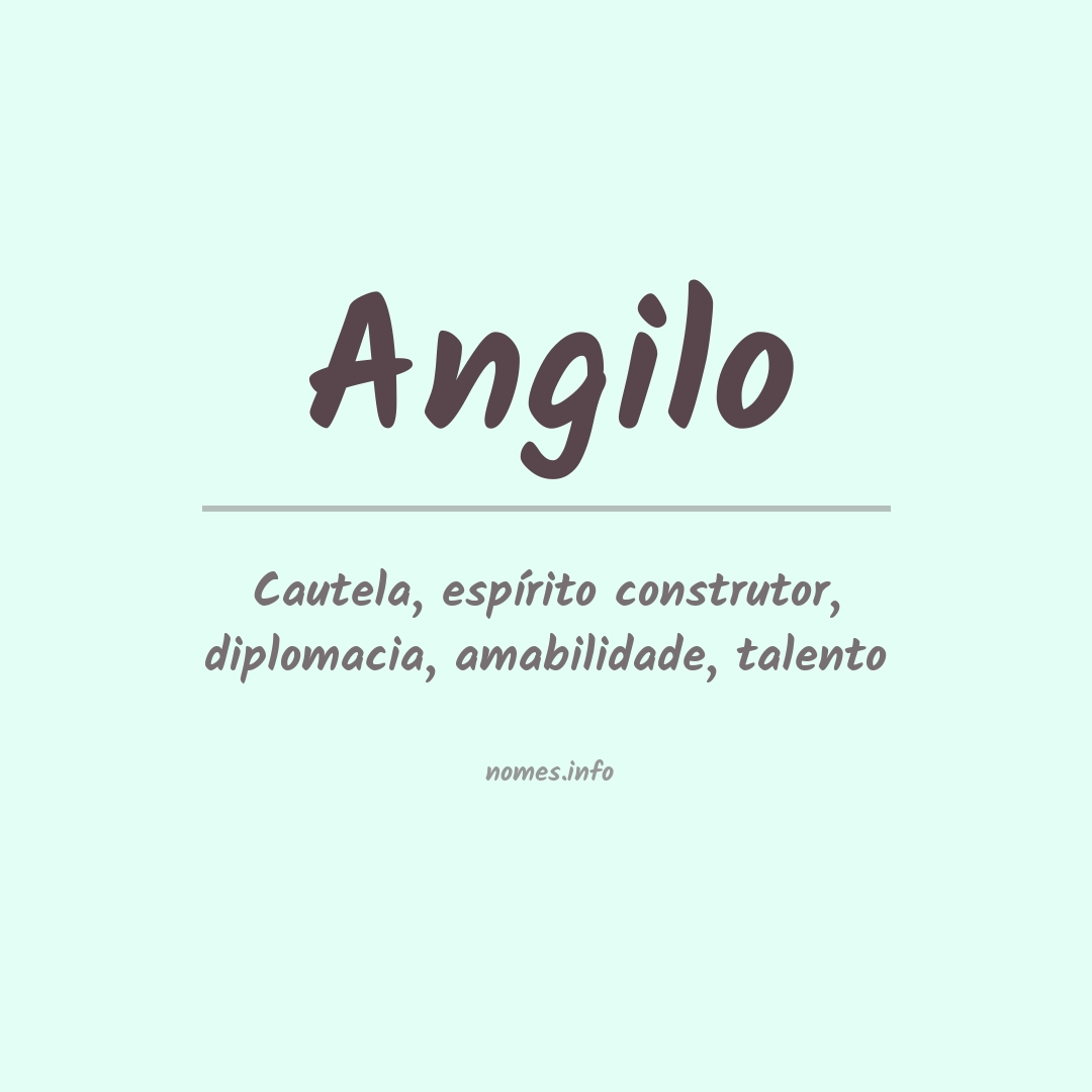 Significado do nome Angilo