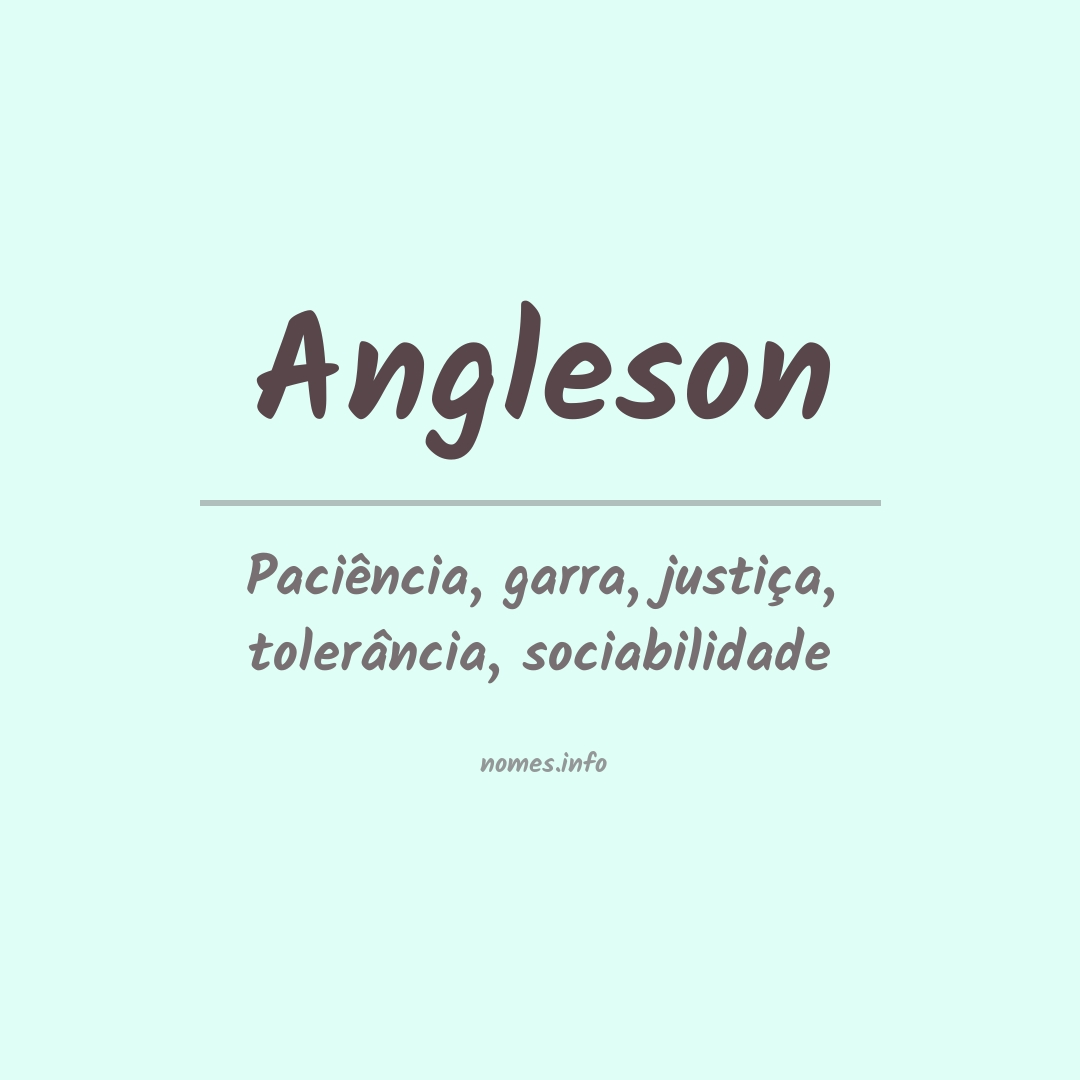 Significado do nome Angleson