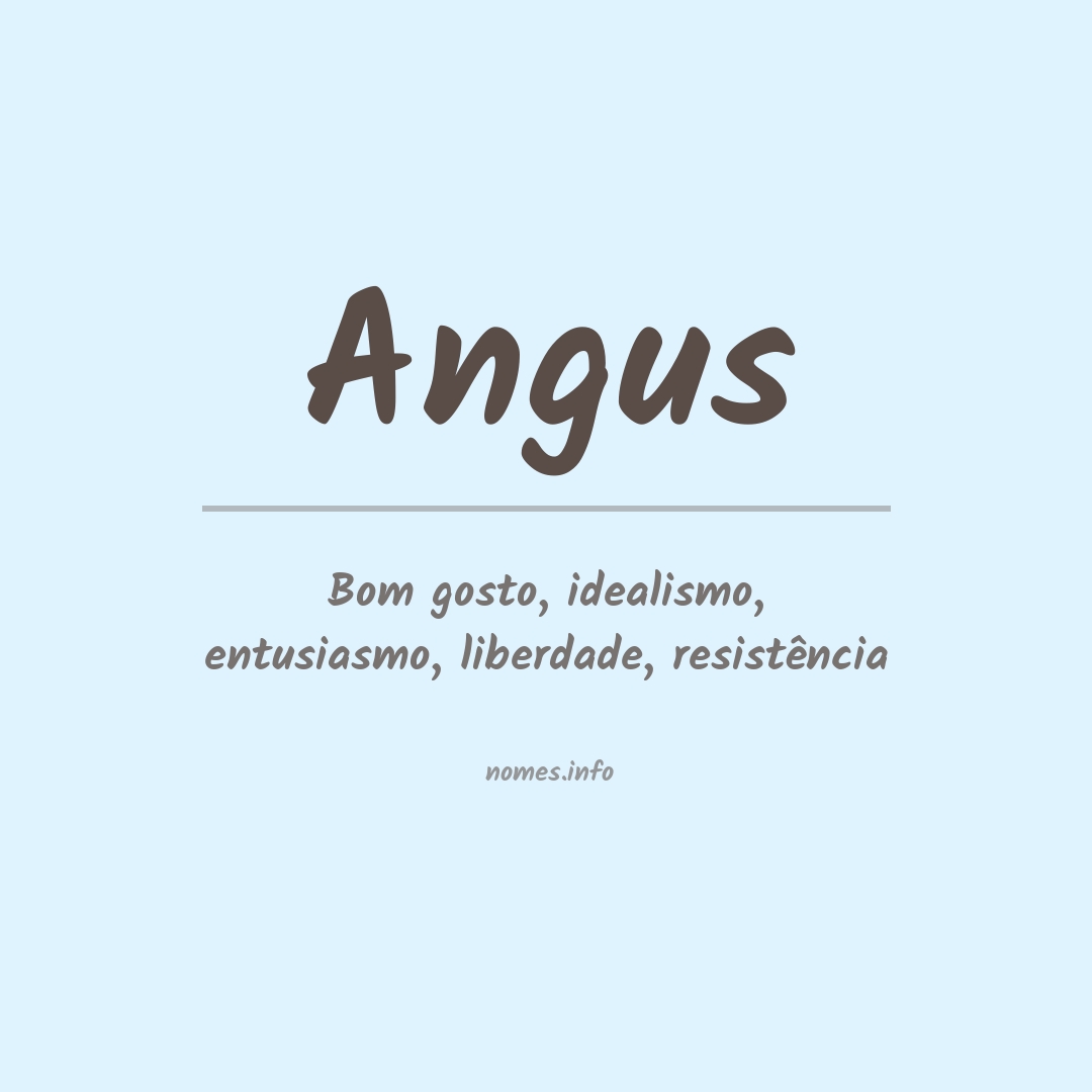 Significado do nome Angus