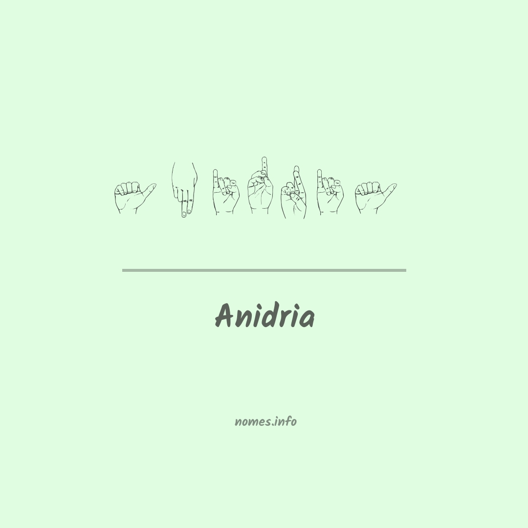 Anidria em Libras