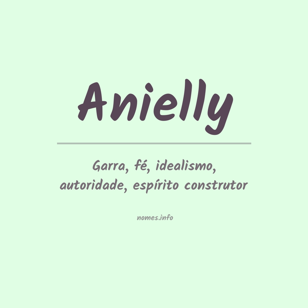 Significado do nome Anielly